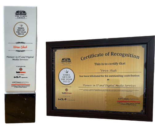 Times Men of the Year Award 2023 For Pioneer in IT and Digital Media Services by Times Group